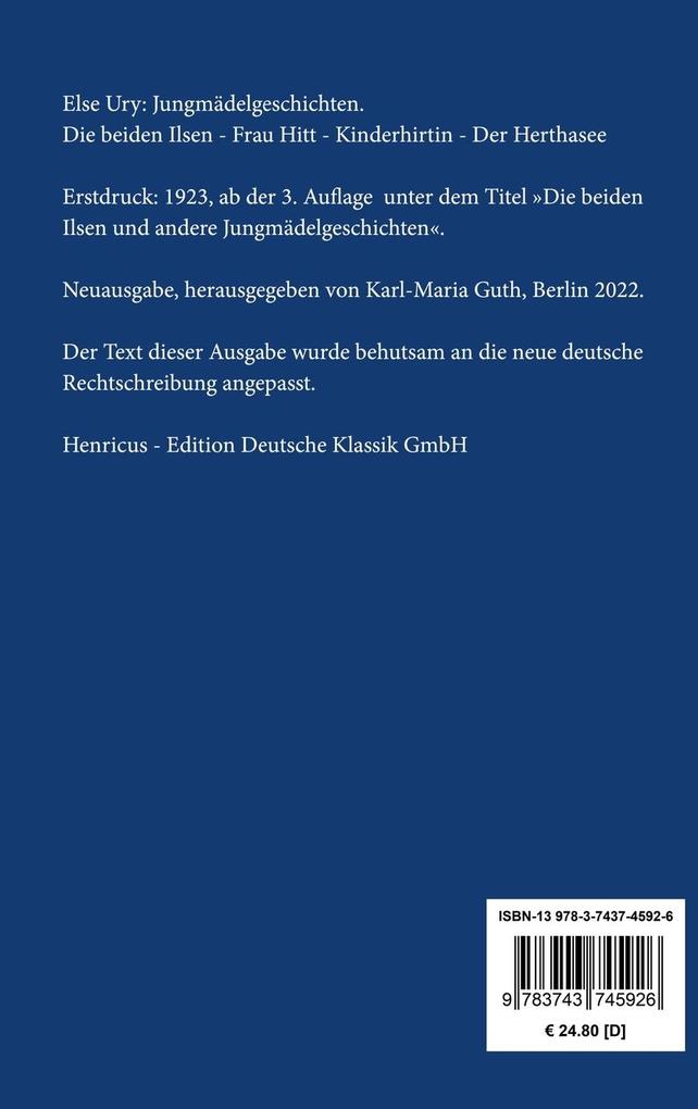 Weitere Ansicht: Jungmädelgeschichten | Else Ury