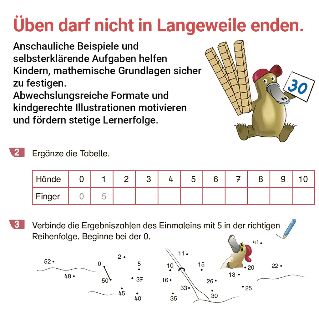 Weitere Ansicht: Rechnen mit Rico Schnabel Klasse 2, Heft 2 - Selbstständig das Multiplizieren und Dividieren trainieren | Wiebke Meyer, Thomas Laubis