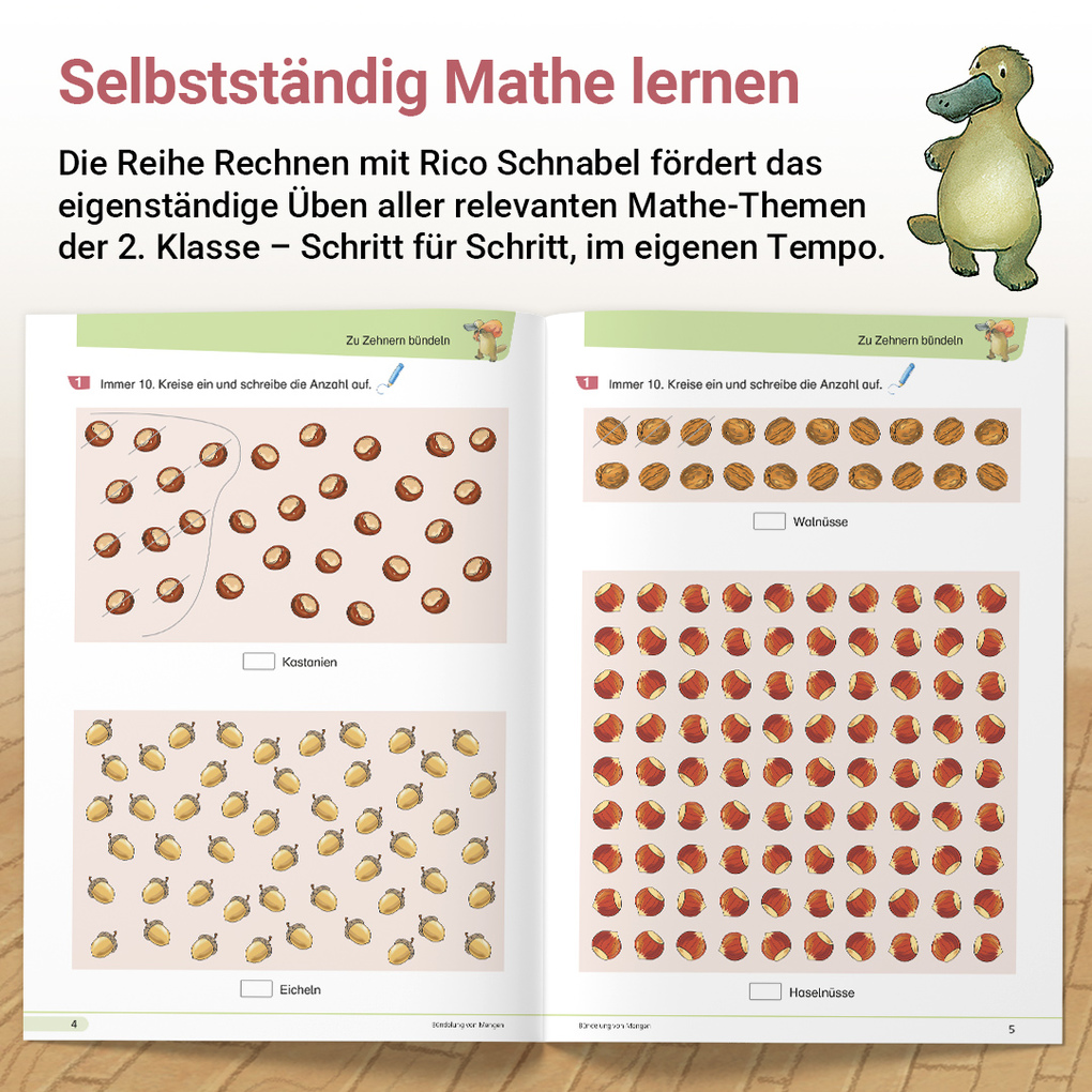 Weitere Ansicht: Rechnen mit Rico Schnabel 2, Heft 1 - Selbstständig das Addieren und Subtrahieren bis 100 trainieren | Wiebke Meyer, Thomas Laubis