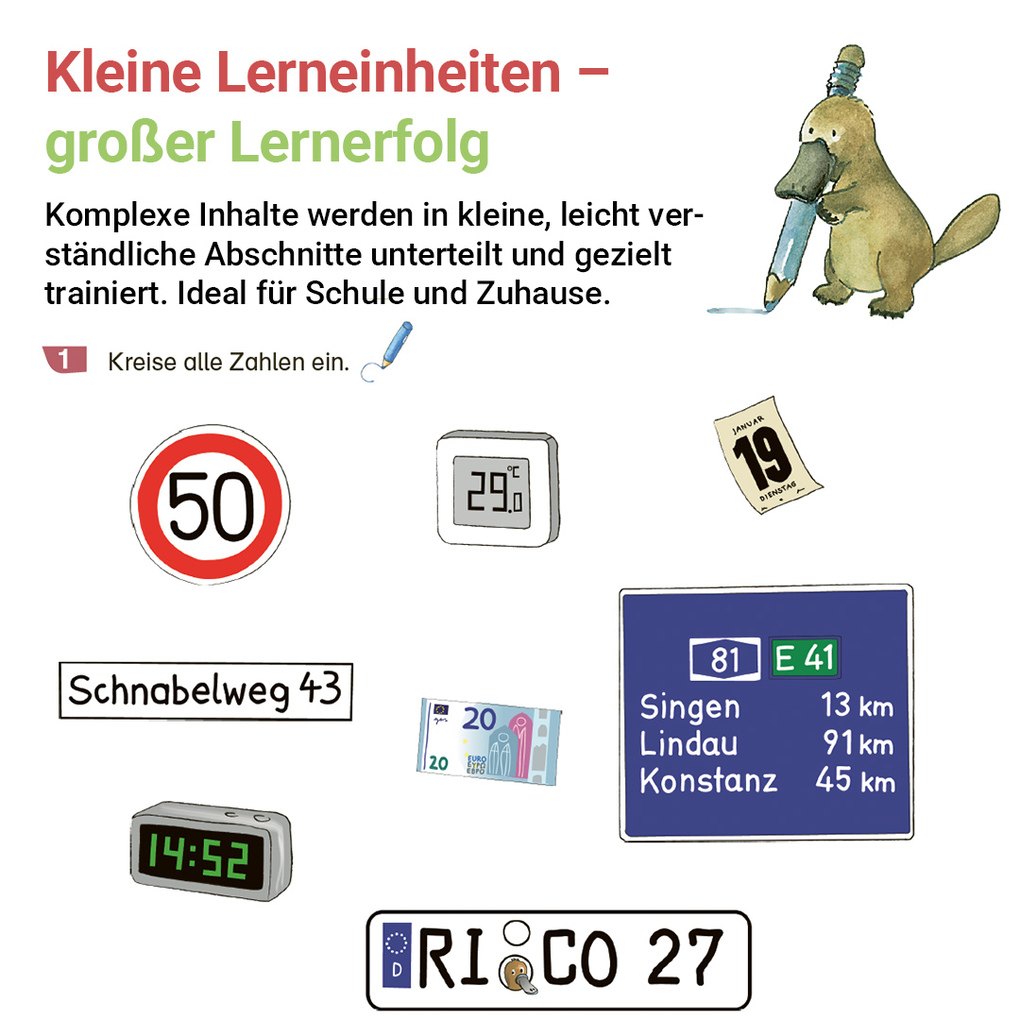 Weitere Ansicht: Rechnen mit Rico Schnabel 2, Heft 1 - Selbstständig das Addieren und Subtrahieren bis 100 trainieren | Wiebke Meyer, Thomas Laubis