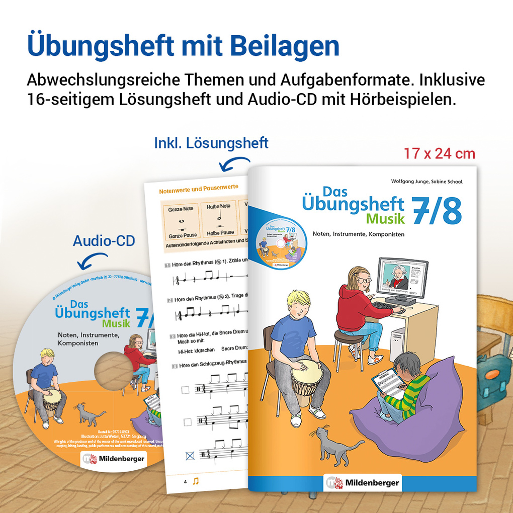 Weitere Ansicht: Das Übungsheft Musik 7/8 | Wolfgang Junge, Sabine Schaal