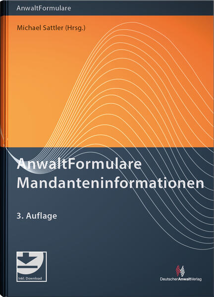 Produktbild: AnwaltFormulare Mandanteninformationen | Michael Sattler