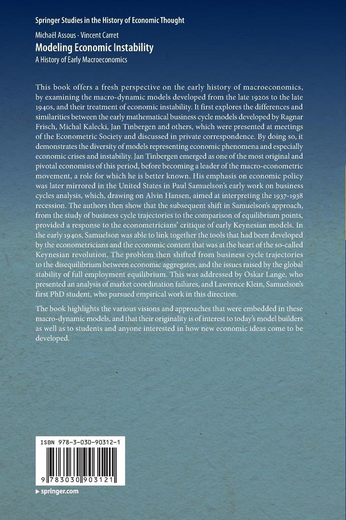 Weitere Ansicht: Modeling Economic Instability | Michaël Assous, Vincent Carret