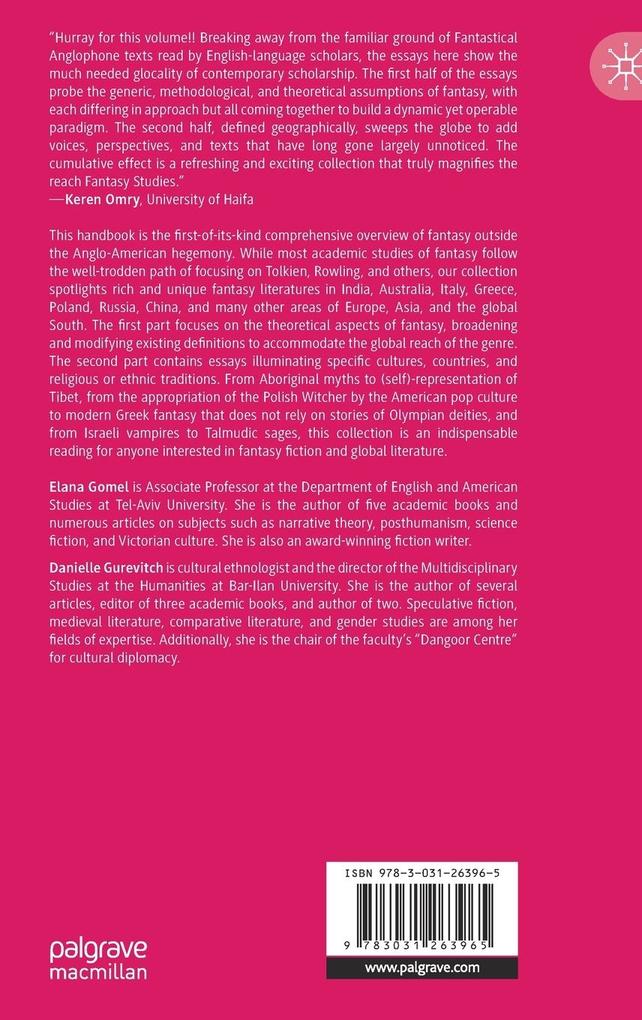 Weitere Ansicht: The Palgrave Handbook of Global Fantasy