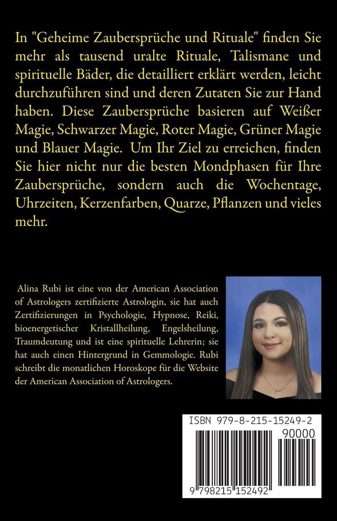 Weitere Ansicht: Geheime Zaubersprüche und Rituale | Alina A Rubi