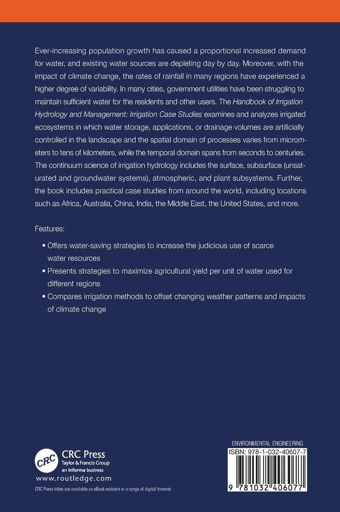 Weitere Ansicht: Handbook of Irrigation Hydrology and Management