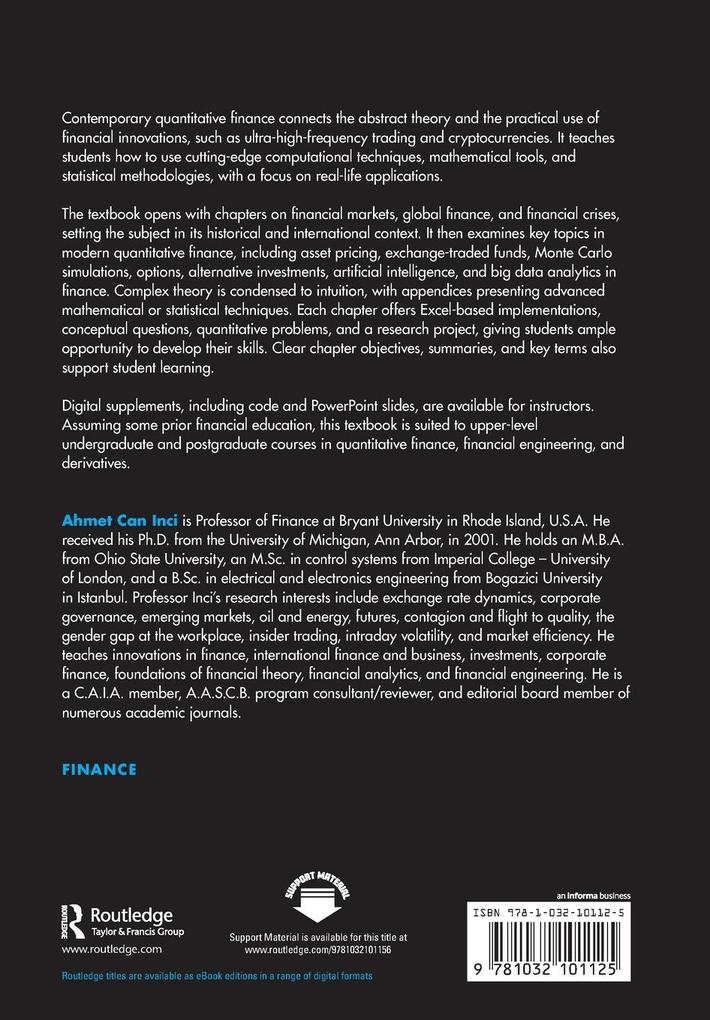Weitere Ansicht: Contemporary Issues in Quantitative Finance | Ahmet Can Inci