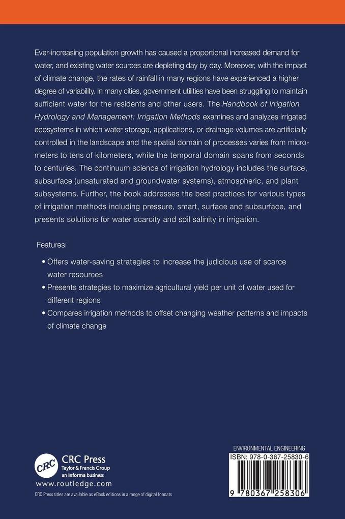 Weitere Ansicht: Handbook of Irrigation Hydrology and Management