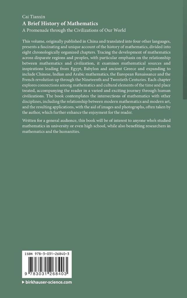 Weitere Ansicht: A Brief History of Mathematics | Tianxin Cai