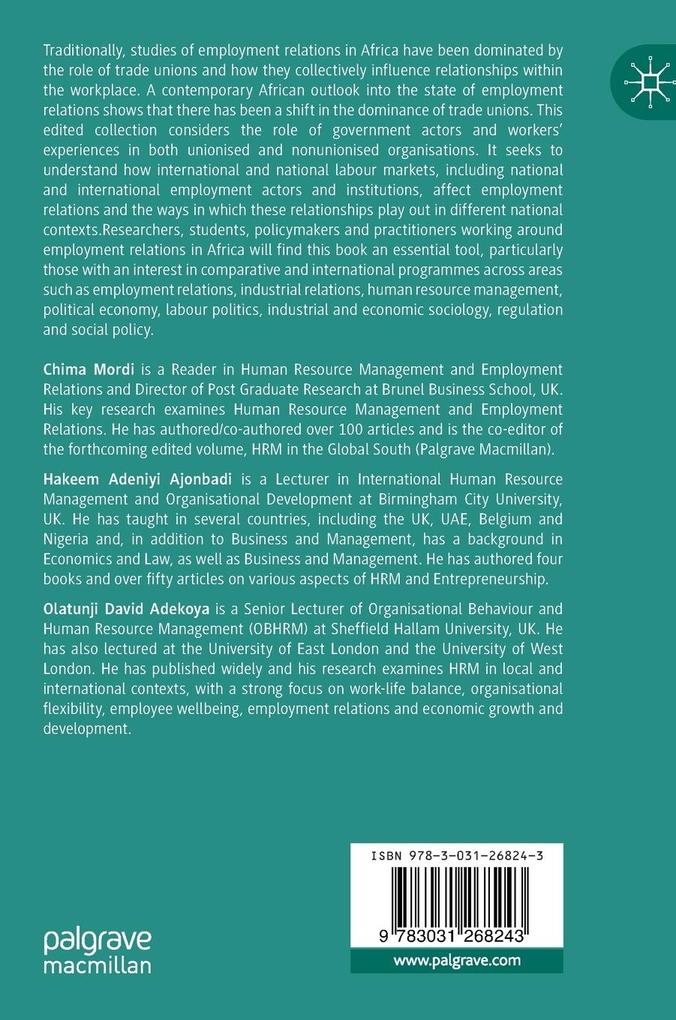 Weitere Ansicht: Employee Relations and Trade Unions in Africa