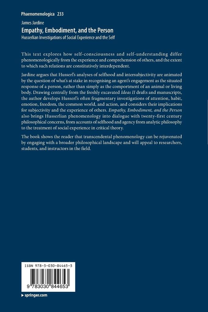 Weitere Ansicht: Empathy, Embodiment, and the Person | James Jardine