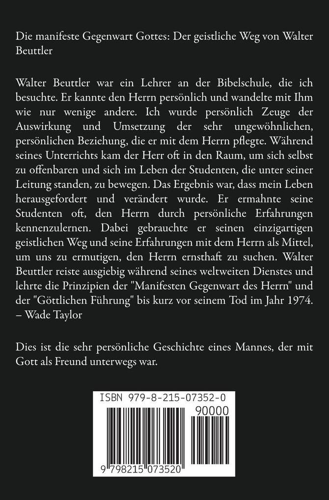 Weitere Ansicht: Die manifeste Gegenwart Gottes | Walter Beuttler