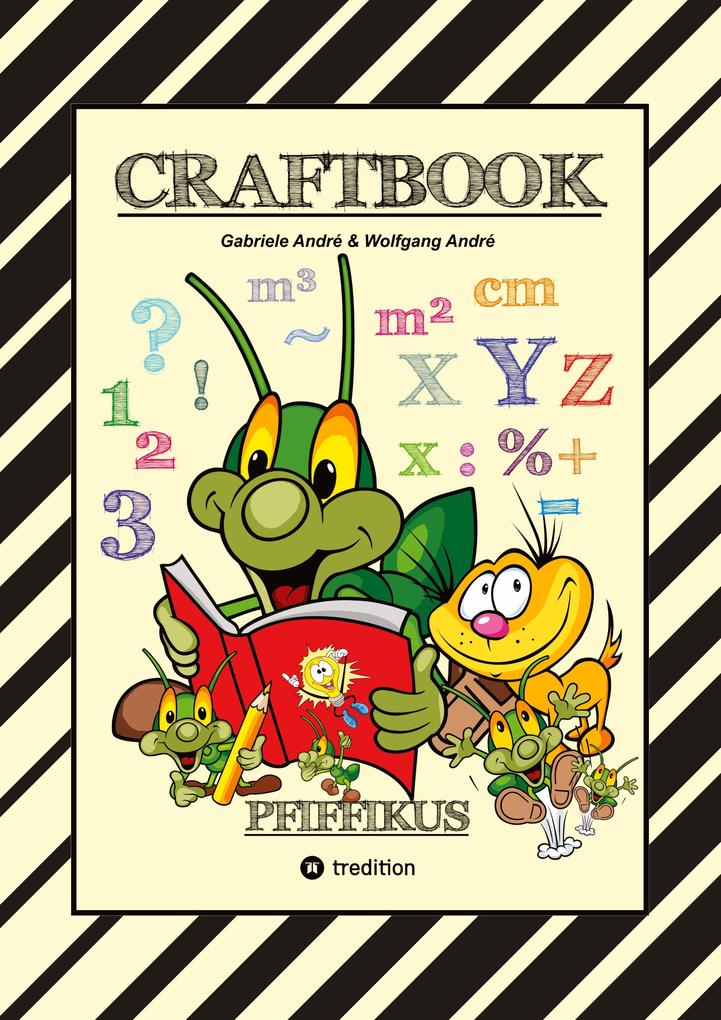 Produktbild: CRAFTBOOK - KREATIVES ZEICHNEN - SPRITZGITTER TECHNIK - RÄTSEL - MALVORLAGEN - LUSTIGE MIMIKEN - STORY SCRIBBELN | Wolfgang André, Gabriele André