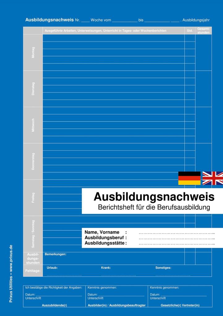 Produktbild: Ausbildungsnachweis