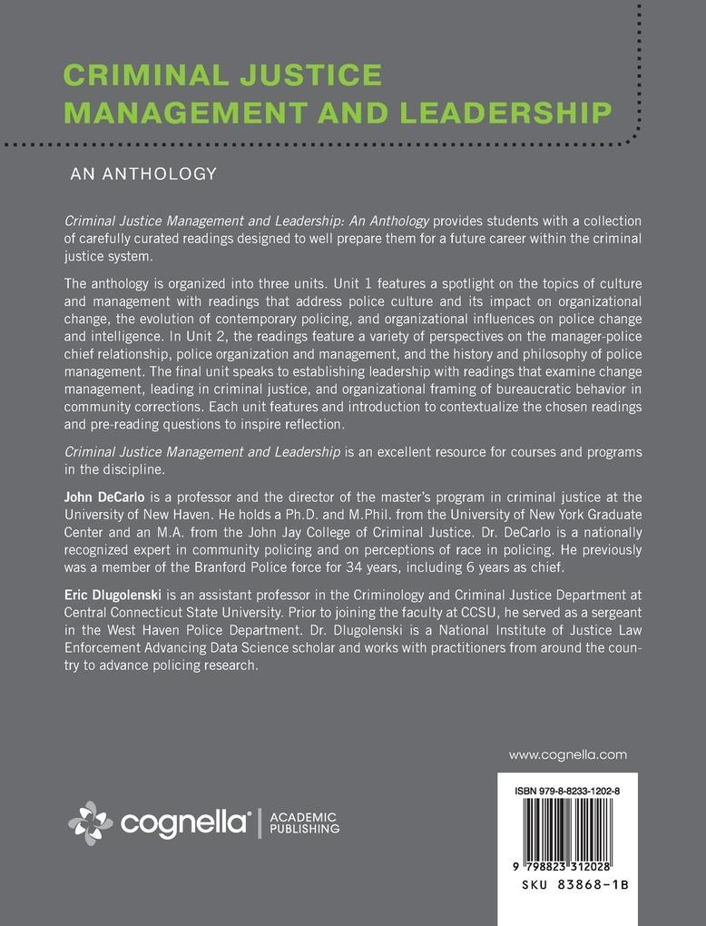 Weitere Ansicht: Criminal Justice Management and Leadership
