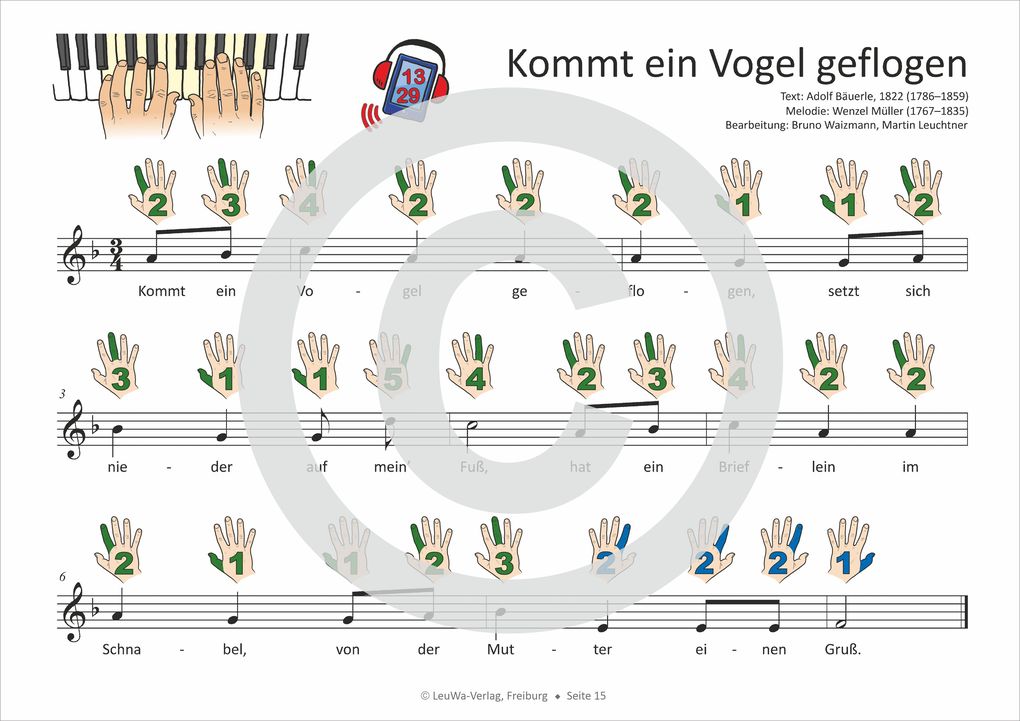 Weitere Ansicht: Einfacher!-Geht-Nicht: 34 Kinderlieder BAND 1+2 für Klavier und Keyboard (+Play-Along-Streaming) | LeuWa | Martin Leuchtner, Bruno Waizmann