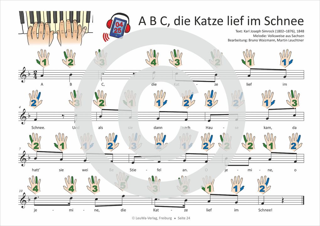 Weitere Ansicht: Einfacher!-Geht-Nicht: 34 Kinderlieder BAND 1+2 für Klavier und Keyboard (+Play-Along-Streaming) | LeuWa | Martin Leuchtner, Bruno Waizmann
