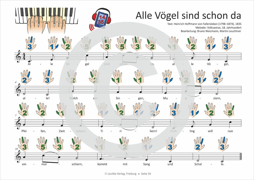 Weitere Ansicht: Einfacher!-Geht-Nicht: 34 Kinderlieder BAND 1+2 für Klavier und Keyboard (+Play-Along-Streaming) | LeuWa | Martin Leuchtner, Bruno Waizmann