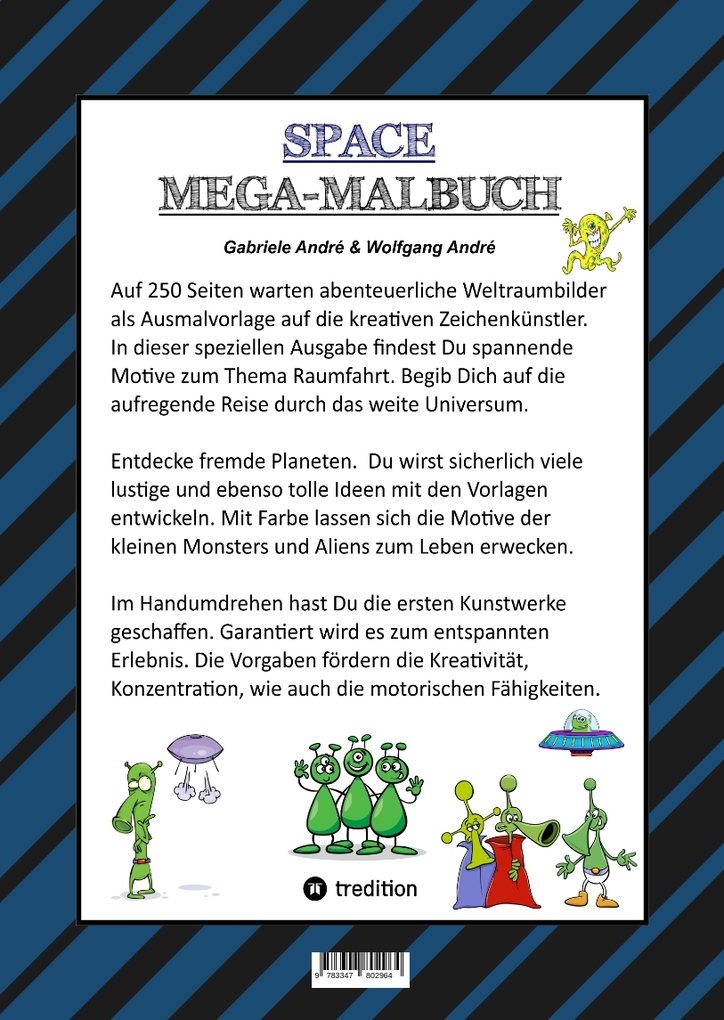 Weitere Ansicht: SPACE MEGA MALBUCH - SPEZIAL EDITION - ENTDECKE DAS UNIVERSUM - FREMDE PLANETEN - ERKUNDE DEN WELTRAUM - UFO - | Gabriele André, Wolfgang André