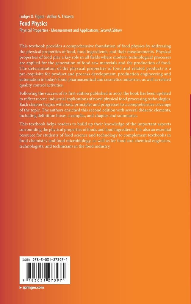 Weitere Ansicht: Food Physics | Ludger O. Figura, Arthur A. Teixeira