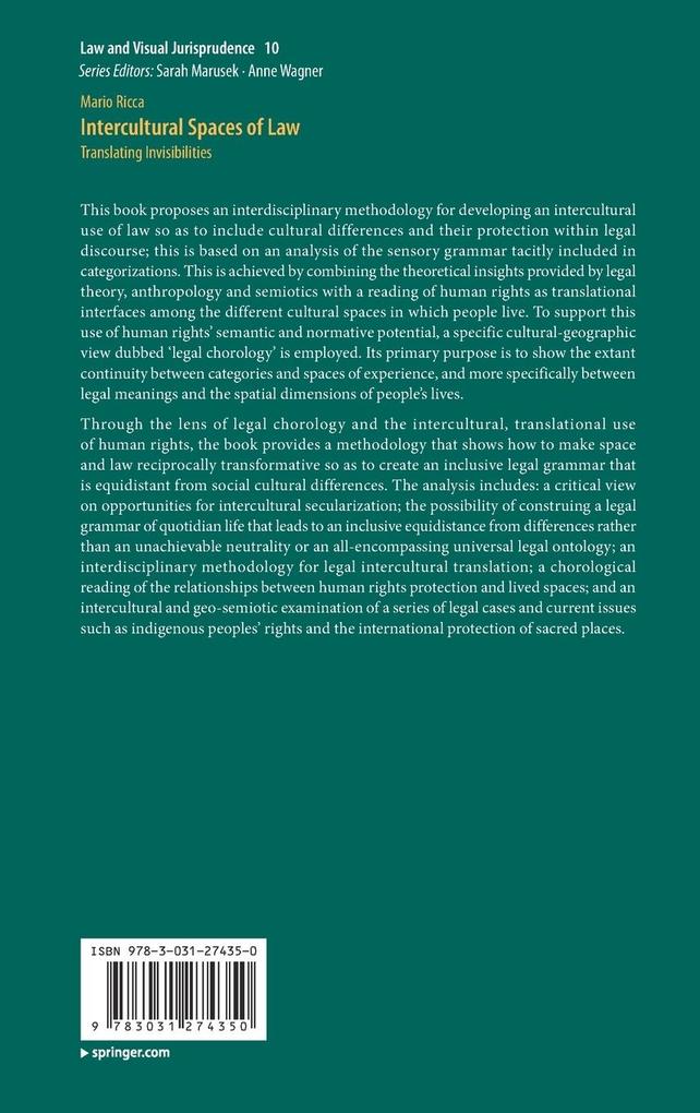 Weitere Ansicht: Intercultural Spaces of Law | Mario Ricca