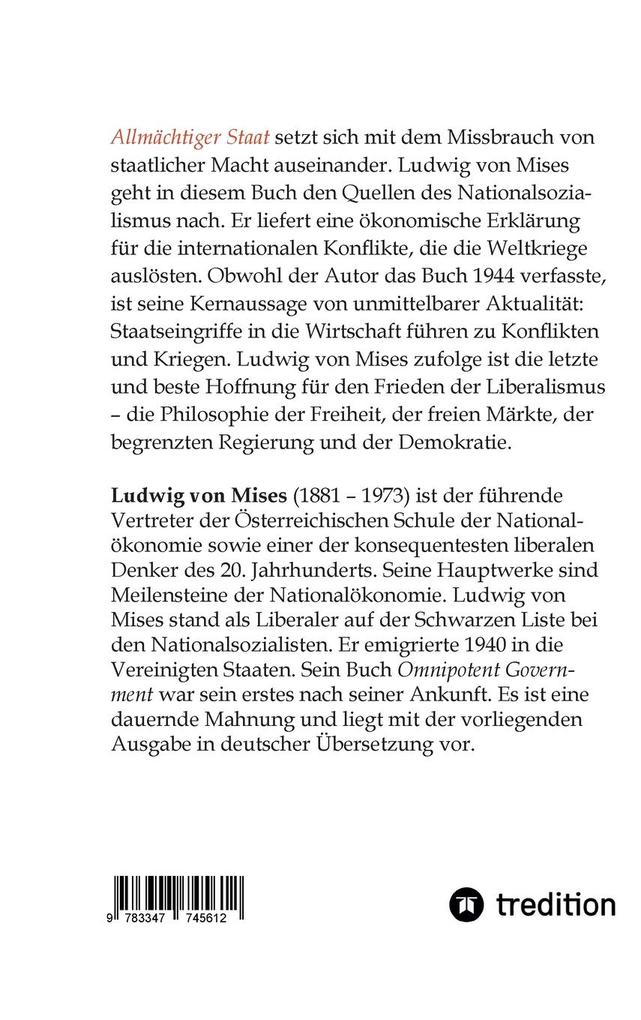 Weitere Ansicht: Allmächtiger Staat | Ludwig Von Mises