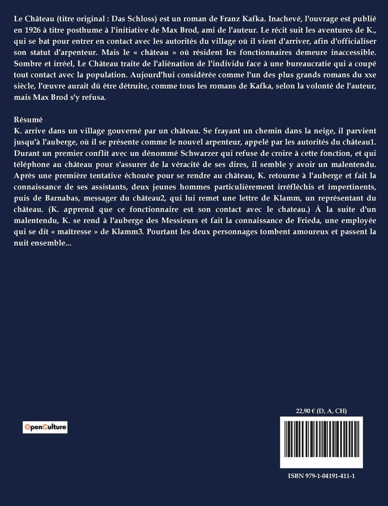Weitere Ansicht: Le Château | Franz Kafka