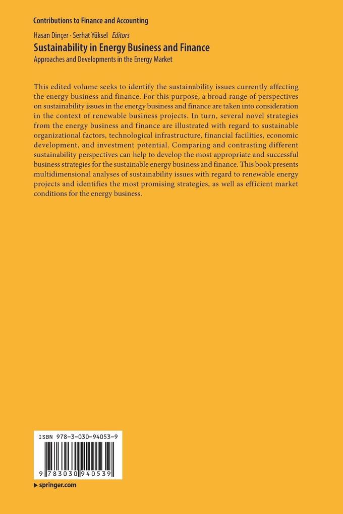 Weitere Ansicht: Sustainability in Energy Business and Finance