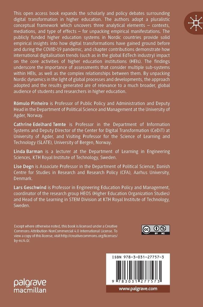 Weitere Ansicht: Digital Transformations in Nordic Higher Education