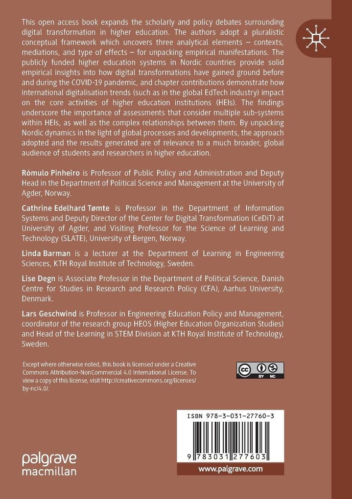 Weitere Ansicht: Digital Transformations in Nordic Higher Education