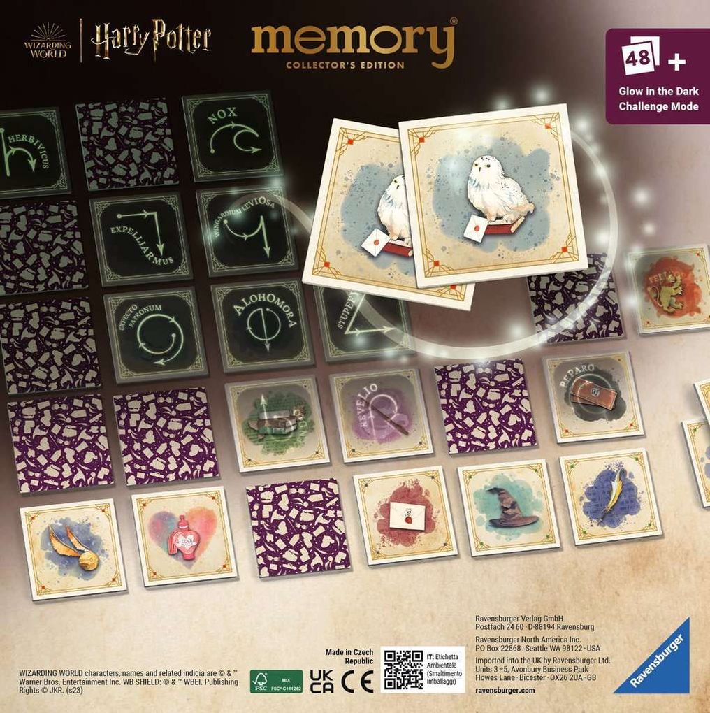 Weitere Ansicht: Ravensburger 22349 Collector's memory® Harry Potter - Der Klassiker mit magischem Leucht-Effekt entführt 2 bis 8 Harry Potter Fans ab 6 Jahren in die zauberhafte Welt von Hogwarts | William H. Hurter