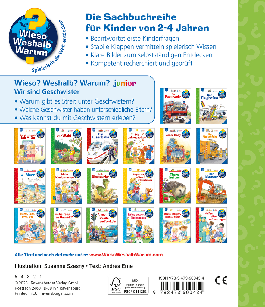 Weitere Ansicht: Wieso? Weshalb? Warum? junior, Band 29: Wir sind Geschwister | Andrea Erne