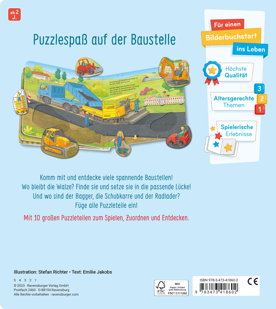 Weitere Ansicht: Mein großes Puzzle-Spielbuch - Baustelle | Emilie Jakobs