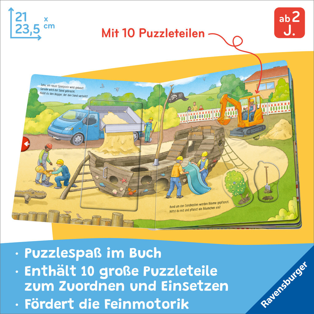 Weitere Ansicht: Mein großes Puzzle-Spielbuch - Baustelle | Emilie Jakobs