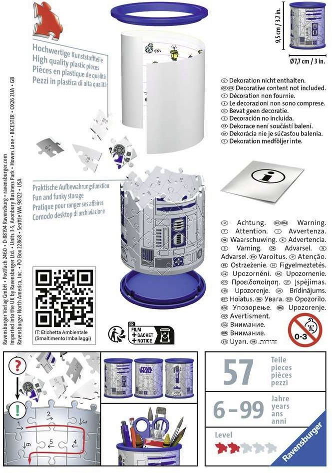 Weitere Ansicht: Ravensburger - Utensilo - Star Wars R2D2, 54 Teile