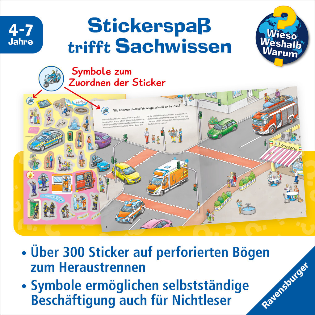 Weitere Ansicht: Wieso? Weshalb? Warum? Stickerheft: Einsatzfahrzeuge