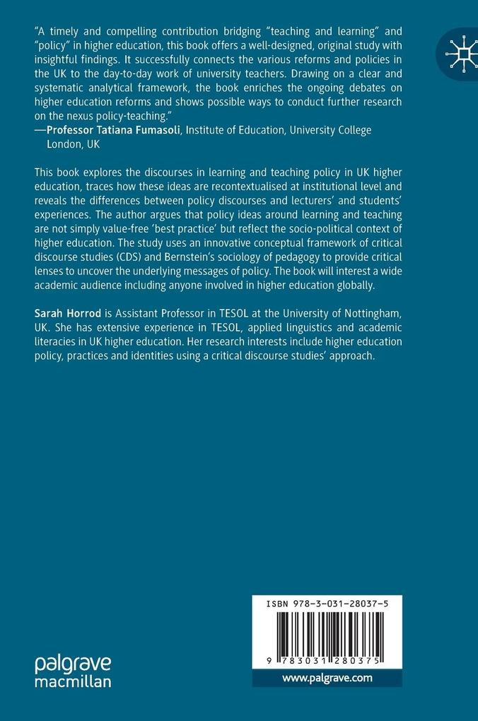 Weitere Ansicht: Learning and Teaching in Higher Education | Sarah Horrod