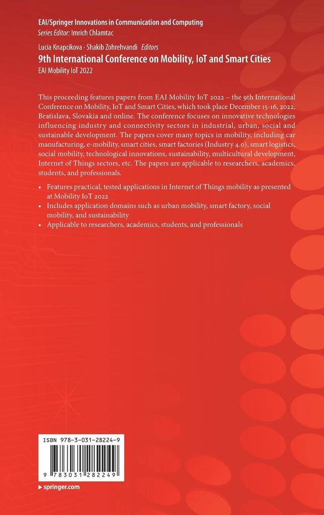 Weitere Ansicht: 9th International Conference on Mobility, IoT and Smart Cities