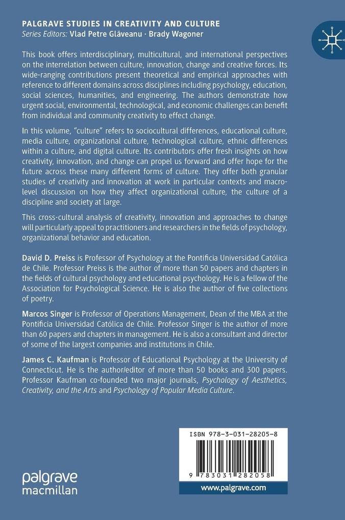 Weitere Ansicht: Creativity, Innovation, and Change Across Cultures