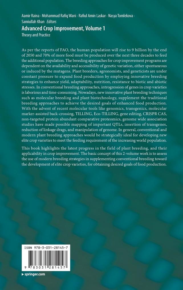 Weitere Ansicht: Advanced Crop Improvement, Volume 1