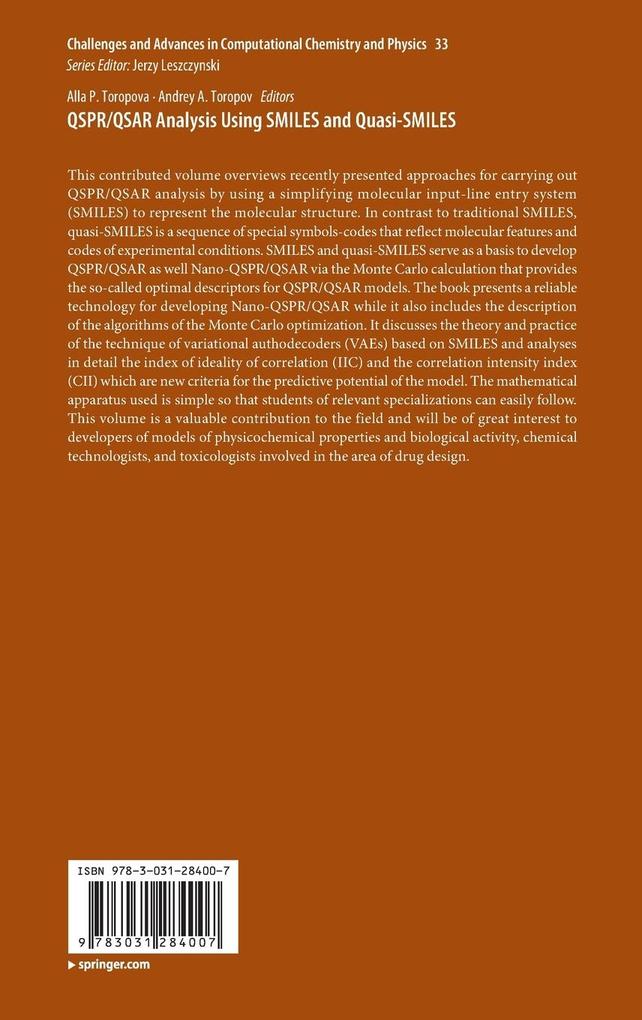 Weitere Ansicht: QSPR/QSAR Analysis Using SMILES and Quasi-SMILES