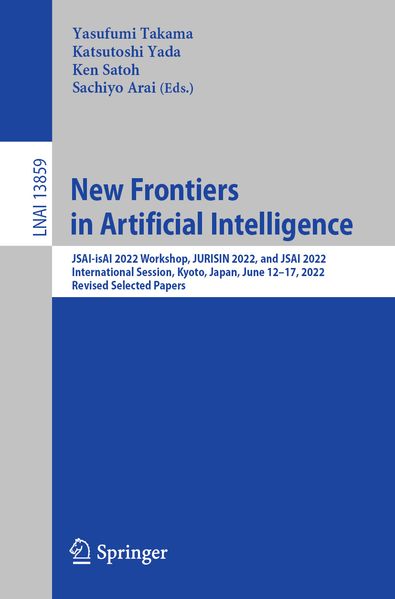 Produktbild: New Frontiers in Artificial Intelligence