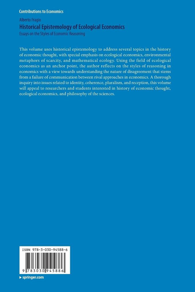 Weitere Ansicht: Historical Epistemology of Ecological Economics | Alberto Fragio