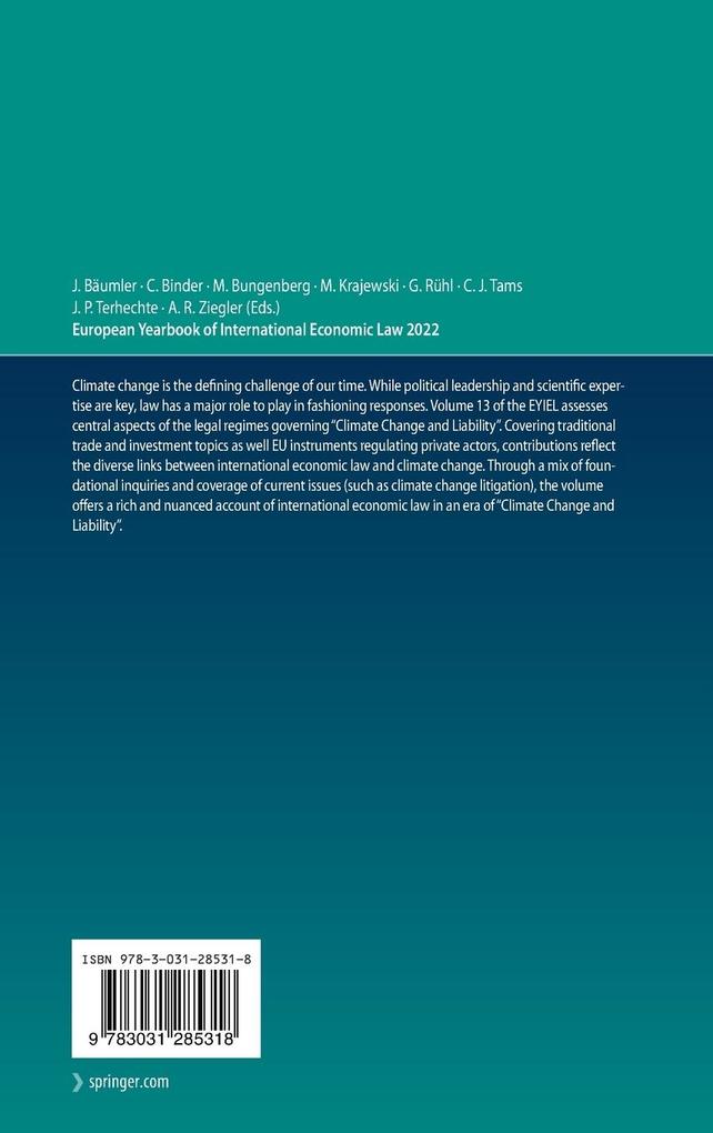 Weitere Ansicht: European Yearbook of International Economic Law 2022