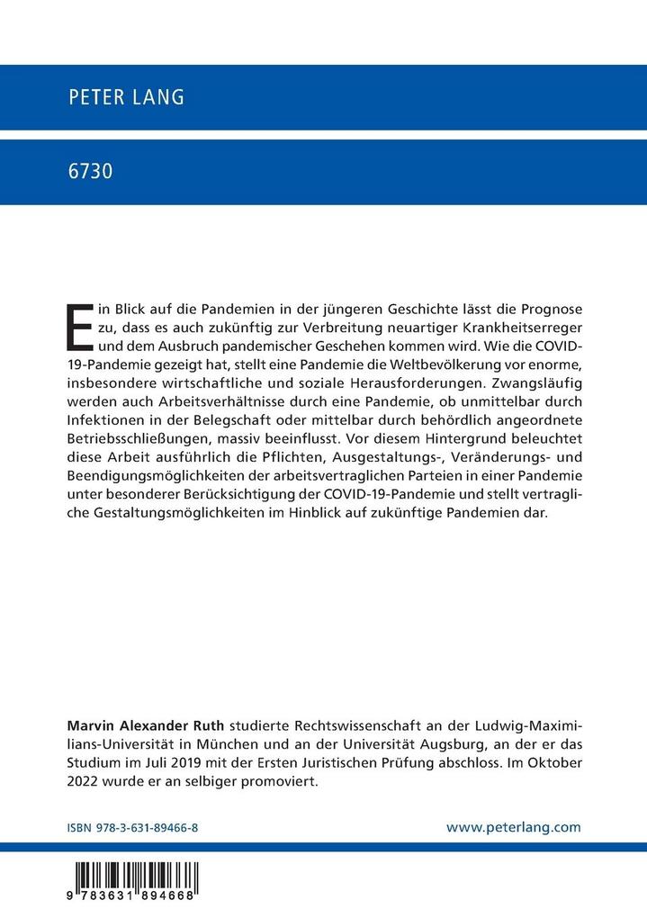 Weitere Ansicht: Arbeitsrecht in der Pandemie | Marvin Ruth