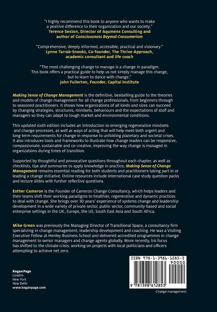 Weitere Ansicht: Making Sense of Change Management | Esther Cameron, Mike Green