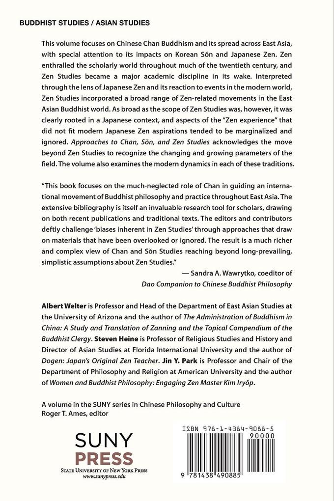 Weitere Ansicht: Approaches to Chan, Sn, and Zen Studies
