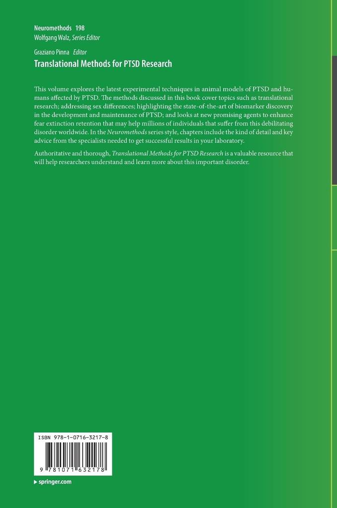 Weitere Ansicht: Translational Methods for PTSD Research