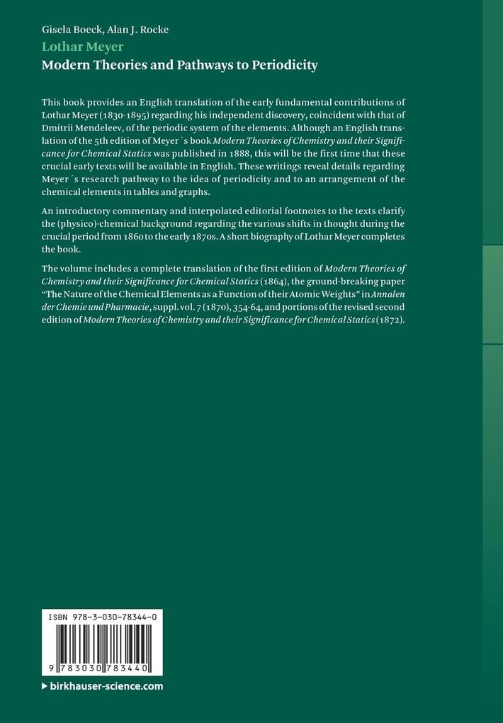 Weitere Ansicht: Lothar Meyer | Gisela Boeck, Alan J. Rocke