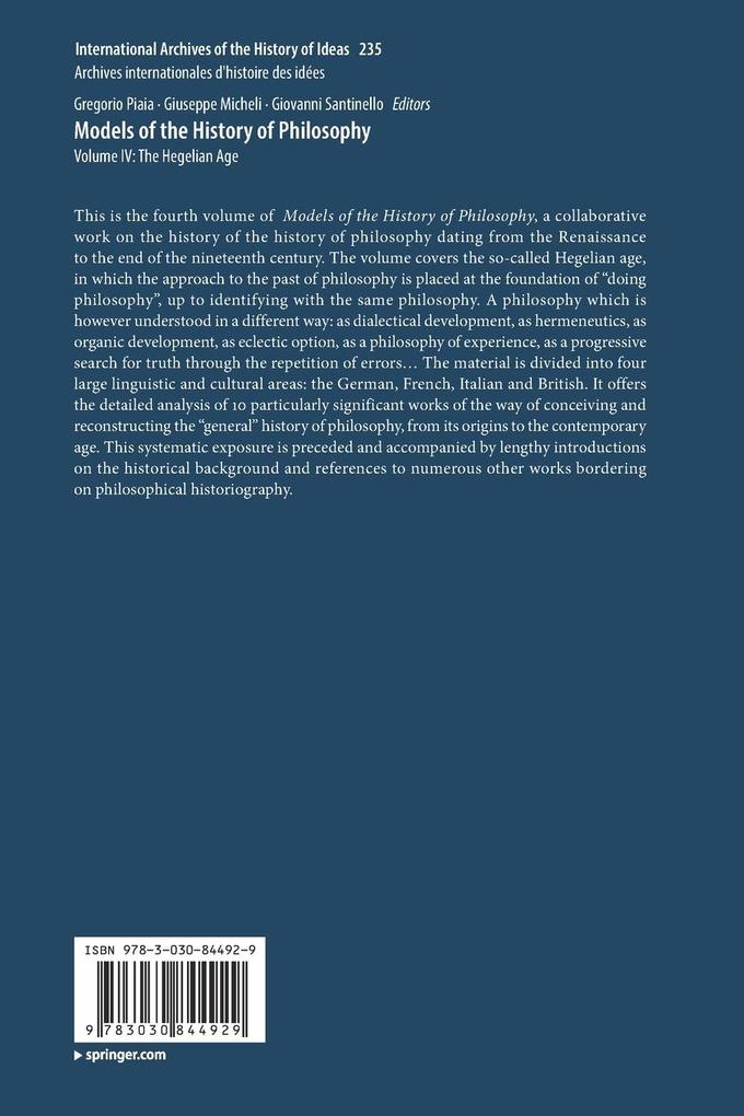 Weitere Ansicht: Models of the History of Philosophy